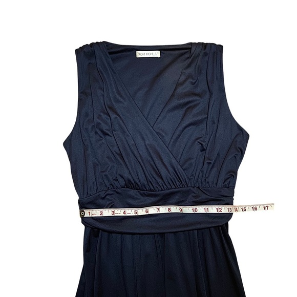 KOH KOH Maxi Dress Sleeveless Elegant Formal Evening Black Size Large - Picture 8 of 9